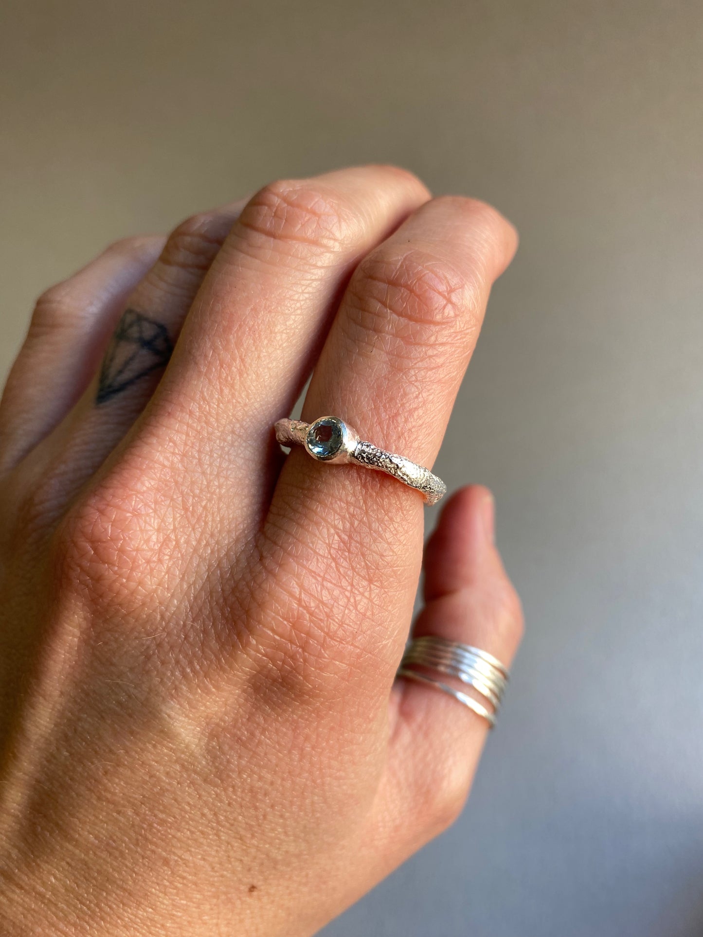 anillo ARCILLA AGUAMARINA