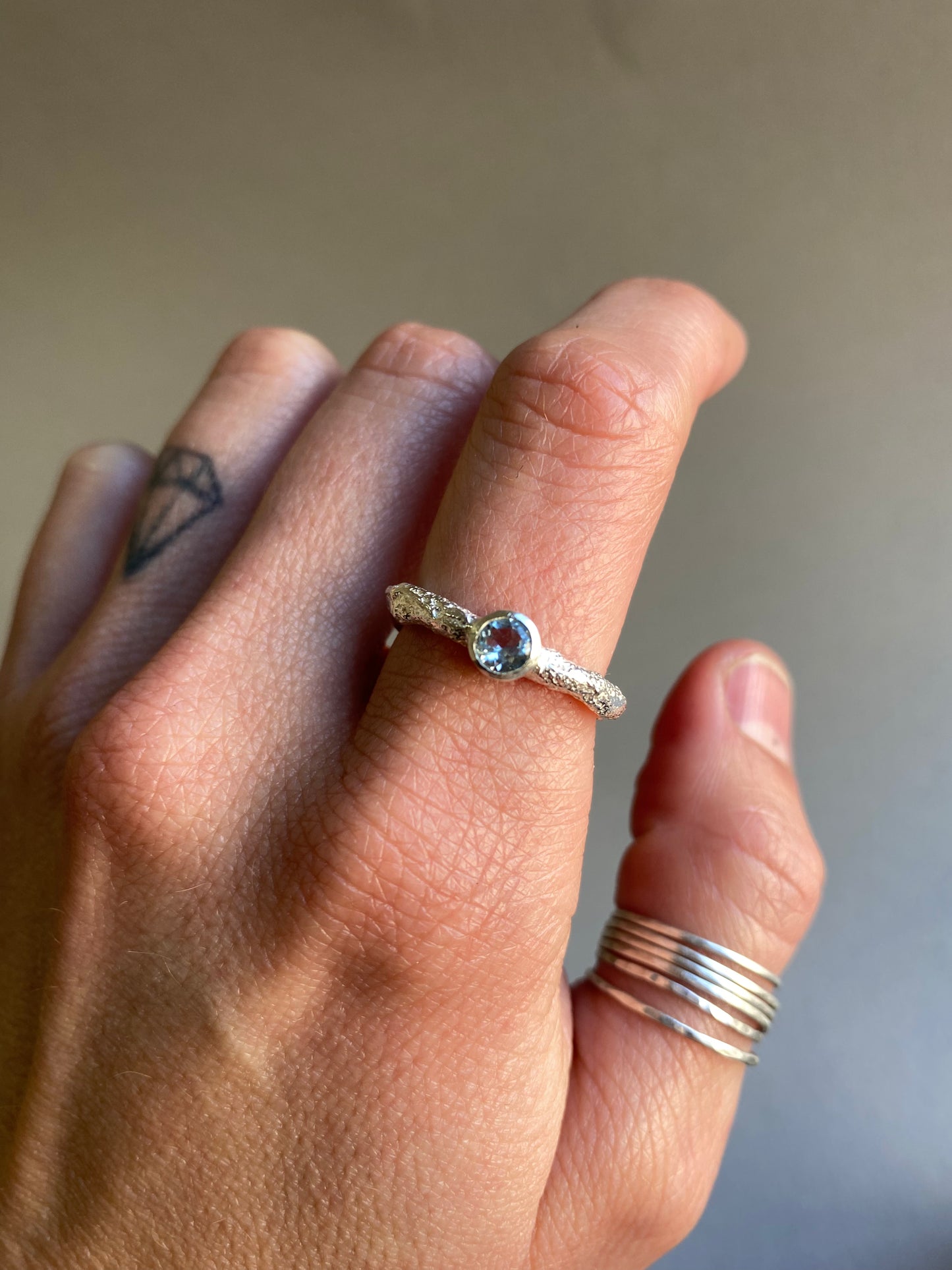 anillo ARCILLA AGUAMARINA